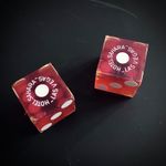 Vintage pair of red dice - Sahara Casino Las Vegas Nevada