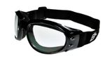 Birdz Eagle Sports/Motorcycle/Riding Goggles Black/Clear ML