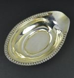 Georgian English Silver Gadrooned Pap Boat Dish 53g