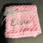 Personalised Pink Plush Multi-Purpose Baby Blanket, Any Name, Pram/Cot
