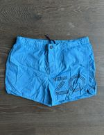 Bright Blue Kenzo Paris Swim Shorts with Large Front Logo Print. Size S