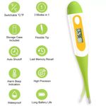 Digital Medical Thermometer LCD Oral/Body Adult/Kids Soft Flexible Tip
