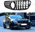 GLOSS BLACK PANAMERICANA GT STYLE GRILLE GRILL FOR MERCEDES GLC X253 C253 15-19