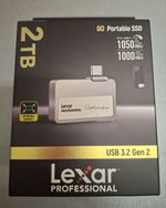 Lexar Professional Go Portable SSD 2TB, Ultra Compact, Dust And Water Resistant.