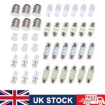 UK 42Pcs LED Bulbs Interior Combo Map Dome Door Trunk License Plate White Light