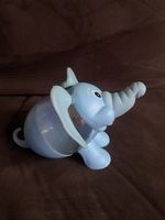 Vintage (1980s) Kinder Circus Blue Elephant Plastic Piggy Bank/Money Box