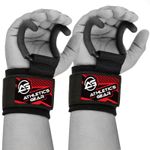Pro Weight Lifting Training Gym Hook Grips Straps Wrist Support Lift Kombat