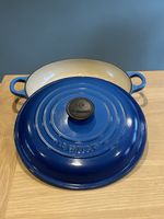 Le Creuset Cast Iron Shallow Casserole 26 Cobalt Blue