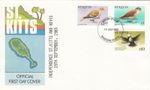 Birds $2.50 to $10 Independence OVERPRINT St Kitts FDC 1983 (137029)