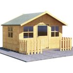 Children Wooden Playhouse 6x7 Outdoor Garden Kids Wendy House Toys Play Games