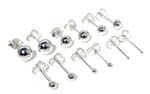 Sterling Silver Ball Stud Earrings Nose Pins 1mm to 10mm Multi Packs 