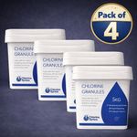 5kg Chlorine Granule Stabilised 4 Pack - Swimming Pool, Spa & Hot-Tub Chemicals