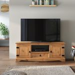 Corona TV Unit Widescreen 2 Door 1 Drawer Media Solid Pine Mercers Furniture®