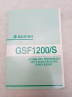 SUZUKI GSF1200/S Motorcycle Owners Manual MAY 2001 #99011-31F61-SDE MULTILINGUAL