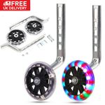 Universal Kids Bicycle LED Training Wheels Stabilisers For 12-20 Inch Bike Cycle