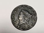 1819 large cent LARGE DATE   VF+
