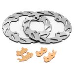 2x Front Brake Discs Rotors Pads For Can-Am Commander 800R 1000 X XT STD EFI ATV