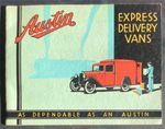 AUSTIN EXPRESS DELIVERY VANS Sales Brochure c1933 #1075c 7 10/4 12/4 & 12/6