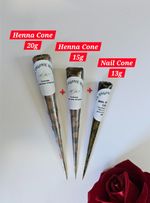 100% Natural Organic Nail Cones & Fresh Handmade Henna Mehndi Cones 13g 15g 20g