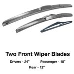 Mazda 3 2013 - 2018 Front and Rear Windscreen Wiper Blades