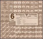 Food rations coupons for on furlough (6 days) - WWII -Germany - R9