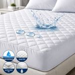 Waterproof Microfibre Mattress Protector Extra Deep Quilted Fitted Bed Cover Pad