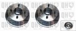 2x Brake Drum Rear 44mm Inside Diameter Fits Ford Mazda Quinton Hazell BDR393
