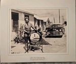 1950 B&W Photo-C. Kanode Hillsboro Bch's 1st Cop By Town Hall Police &Fire Dept.