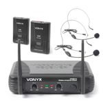 Vonyx STWM712H VHF Wireless Headset Microphone System - Clear Sound Quality