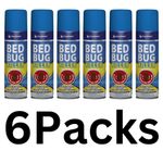 6 x Bed Bug Killer Spray Insect Carpet Mattress Treatment Eliminate Bugs 200ml