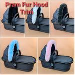 Fluffy Faux Fur Hood Trim Pram Accessories Baby Newborn Decorate Many Colours