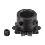 10 Teeth Chain Sprocket 1/4" Pitch 10mm Bore Carbon Steel with Set Screw