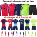 Football Adult Mens Women kits Goalkeeper  Shirt Shorts Padded Elbow Goalie Sets