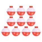 1 Inch Fishing Bobbers, 10 Pack Plastic Push Button Round Fishing Float