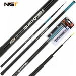 NGT 5.7m Fishing Pole Whip Telescopic Elasticated Pole + Rig & Disgorger