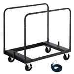 Uimoso Drywall Cart Dolly 816 kg Capacity Steel Panel Trolley with 3 Side Rails