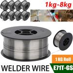 1KG-8KG Gasless Welding Wire MIG Flux Cored Wires Reel Spool Roll 0.8mm E71T-GS