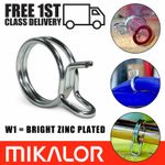 Double Wire Spring Hose Clamps Fuel Clips Silicone Pipe Air Band 