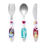Bluey Children's Kids 3pcs Cutlery Set - Knife, Fork and Spoon, Reusable