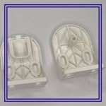 194891 x2, 194892 x2 IKEA FRIDANS Roller Blind Fixing Brackets in White