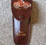 Daimler 1898-9 Foldable Metal Nail Clipper Manual with Brown Case