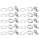 Stainless Steel Rotating Button Snap Fasteners 10Sets Silver Secure Hold