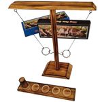 Wooden Ring Toss Game Hook and Ring Throwing Game Family Party Tabletop Fun UK