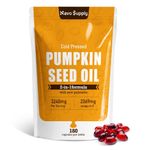 Pumpkin Seed Oil 3000mg 100% Cold Pressed 80% Linoleic & Oleic Acid 180 Softgels