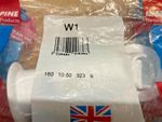 McAlpine W1C 1.25" Backnut Slotted White Plastic Basin Waste, White