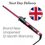 Pink 9mm Curling Wand Ceramic Tourmaline Barrel, 80-210°C 30 Seconds Warm Up