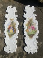 Antique Copeland and Garrett Porcelain Finger Plates Set of 2 c.1840