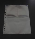 Plastic Postcard Album Pages Sheets Sleeves for 4 Four Individual Postcards