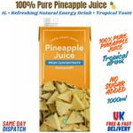 100% Pineapple Juice 1L | Pure Tropical Drink | No Added Sugar | Carton Pack UK