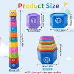 Building Beakers Nesting Cups Stacking Blocks Toddler Baby Bath Toy Teddy 11 Pcs